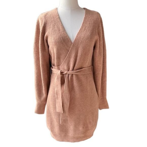 Free People Sienna Wrap Dress in Cocoa Size Small NWT - Picture 6 of 15